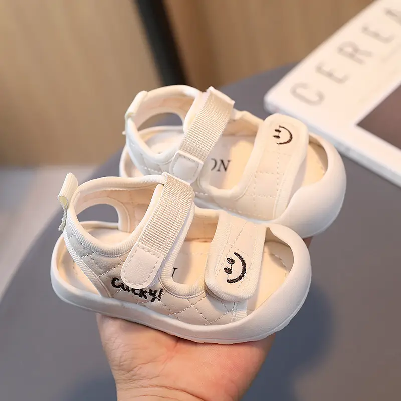 Baby Sandals Beige Soft Soled Toddler Shoes