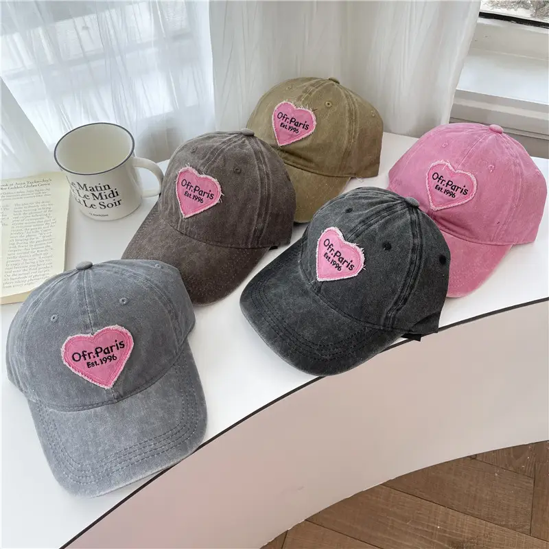 Pink Heart Baseball Cap for Women Men - Image 7