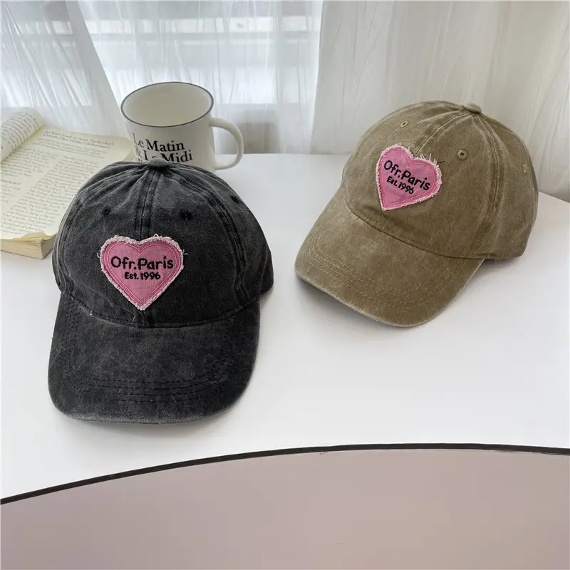 Pink Heart Baseball Cap for Women Men - Image 9
