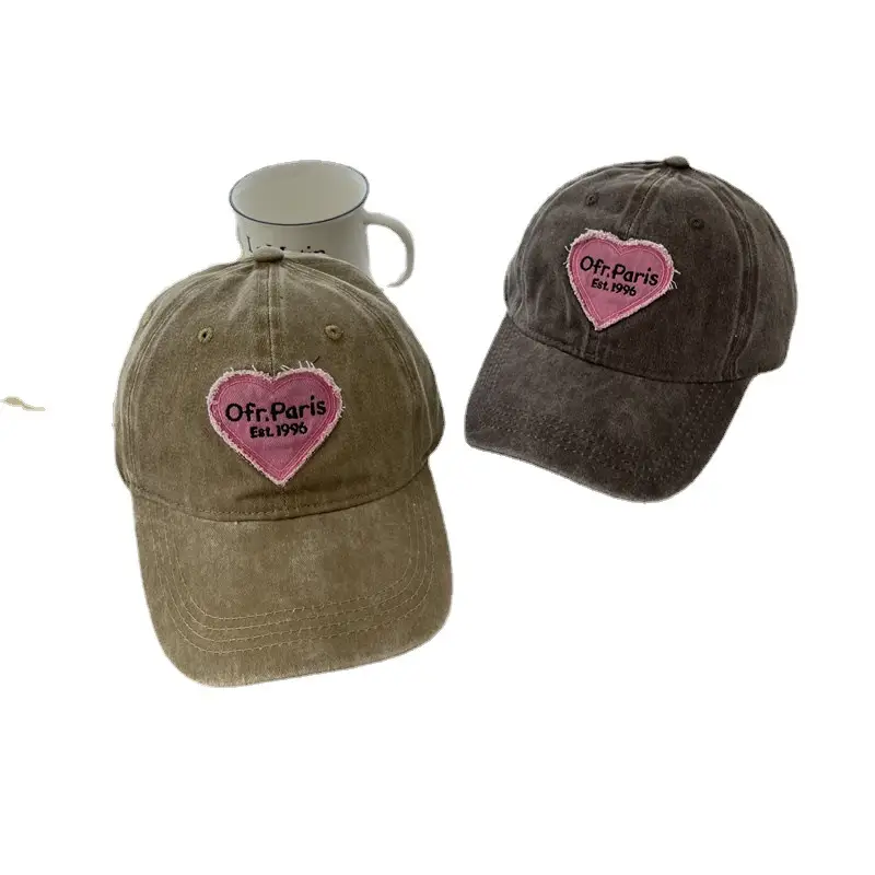 Pink Heart Baseball Cap for Women Men - Image 10