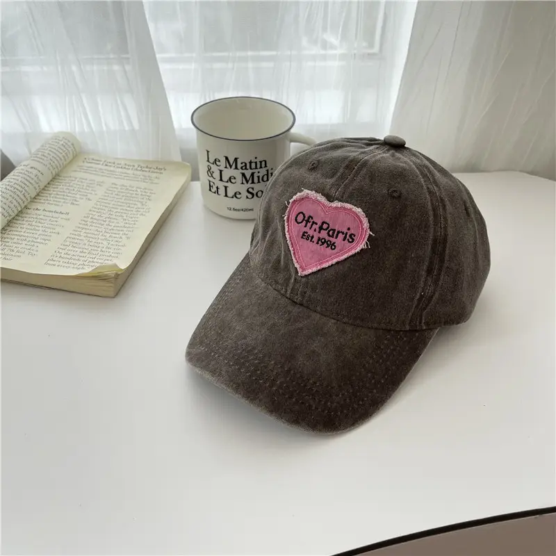 Pink Heart Baseball Cap for Women Men - Image 2