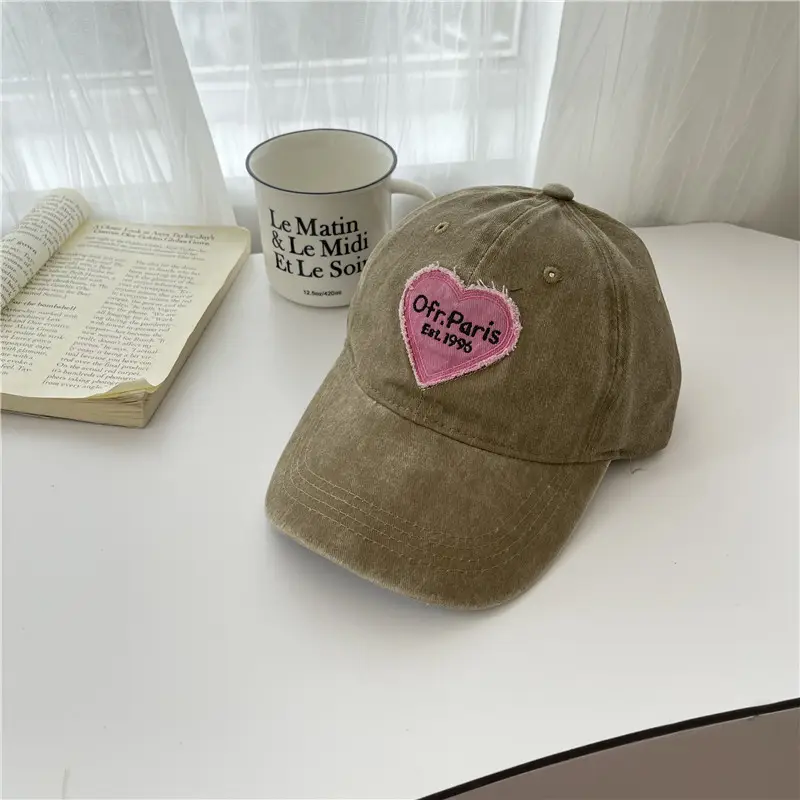 Pink Heart Baseball Cap for Women Men - Image 4