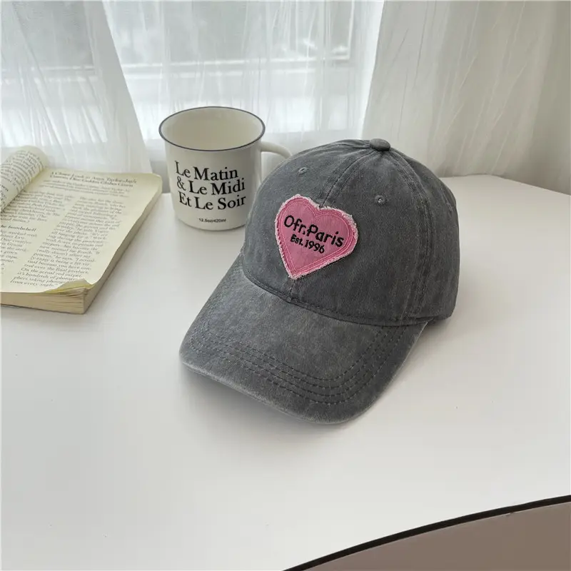 Pink Heart Baseball Cap for Women Men - Image 5