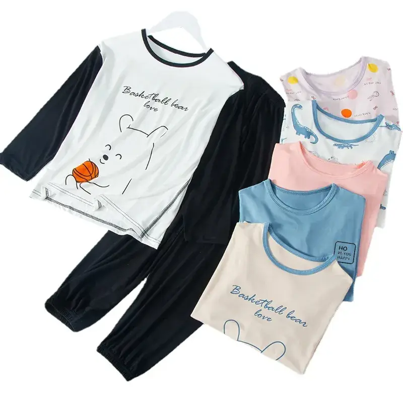 Children's Black White Graphic Sleepwear Set