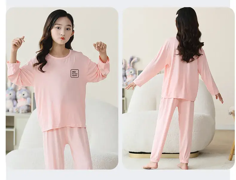 Children's Black White Graphic Sleepwear Set — feature 23
