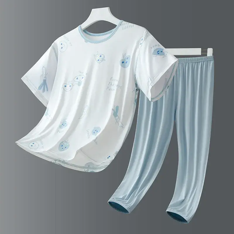 Children's Black White Graphic Sleepwear Set