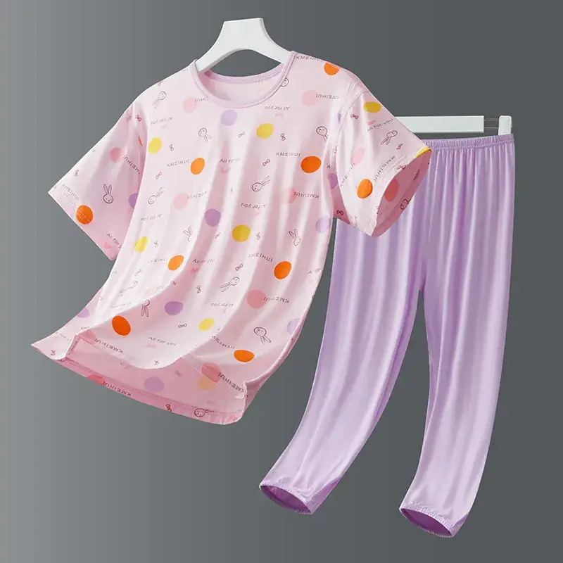 Children's Black White Graphic Sleepwear Set