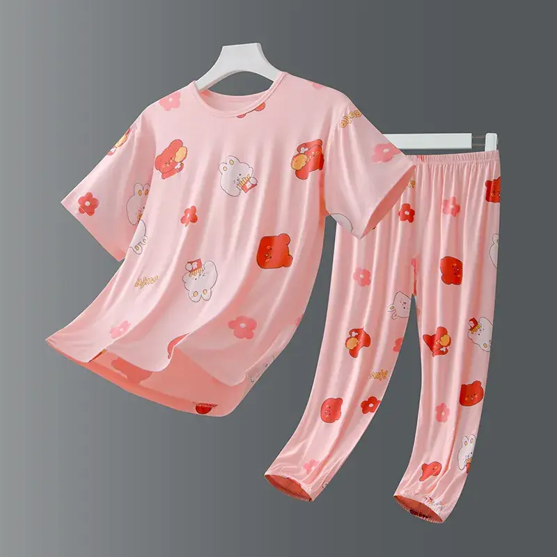 Children's Black White Graphic Sleepwear Set