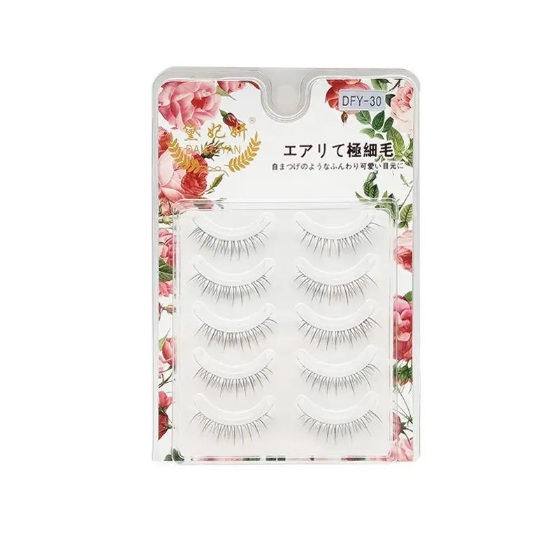 Dai Feiyan Transparent Soft False Eyelashes Slim Cross Design