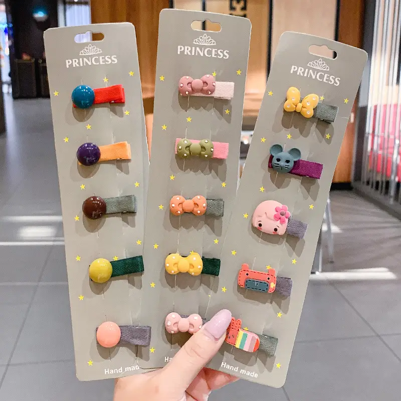 Korean Children's Flower Hairpins Set of 5 - Image 6
