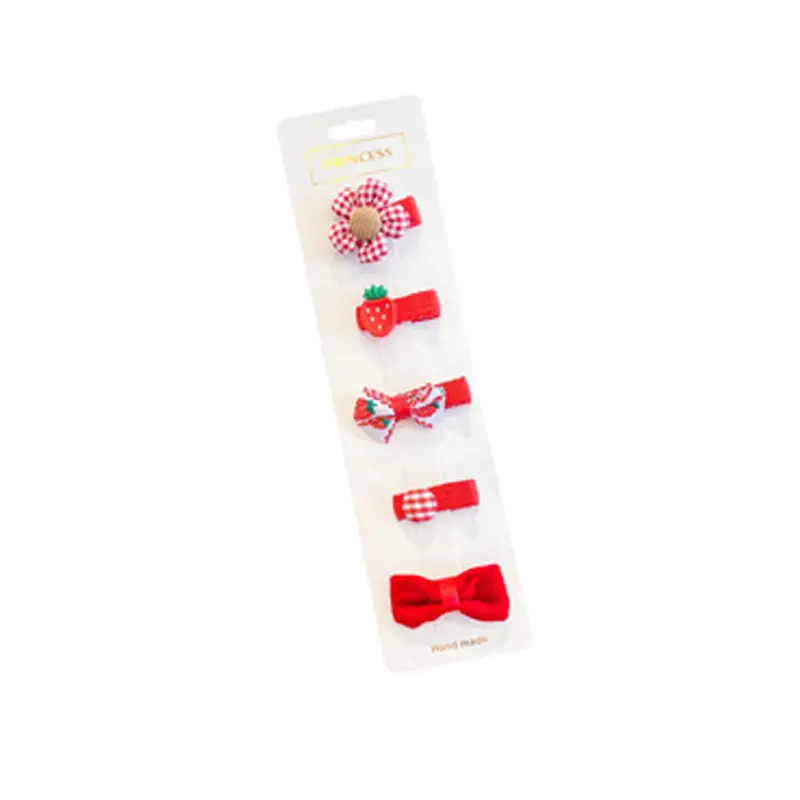 Korean Children's Flower Hairpins Set of 5 - Image 9