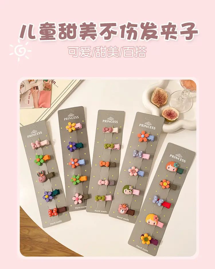 Korean Children's Flower Hairpins Set of 5 — feature 17