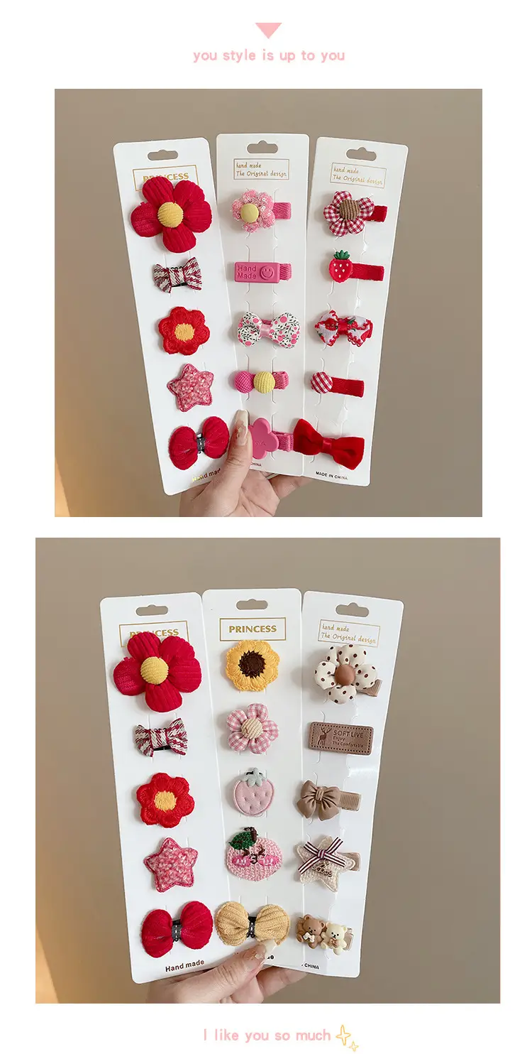 Korean Children's Flower Hairpins Set of 5 — feature 21