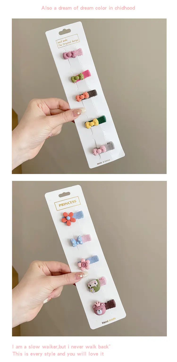 Korean Children's Flower Hairpins Set of 5 — feature 23