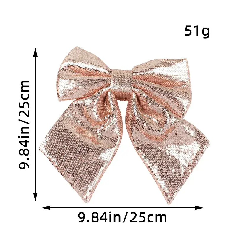 Christmas Bow Ties Red Gold Silver Pink Sequins - Image 5