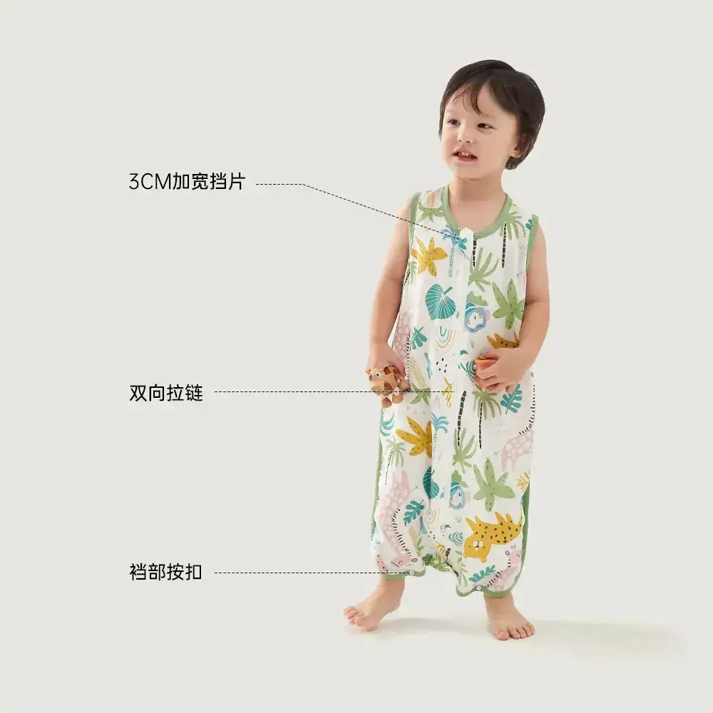 Wilberu Baby Sleeping Bag Sleeveless Bamboo Cotton Cool Quilt - Image 7