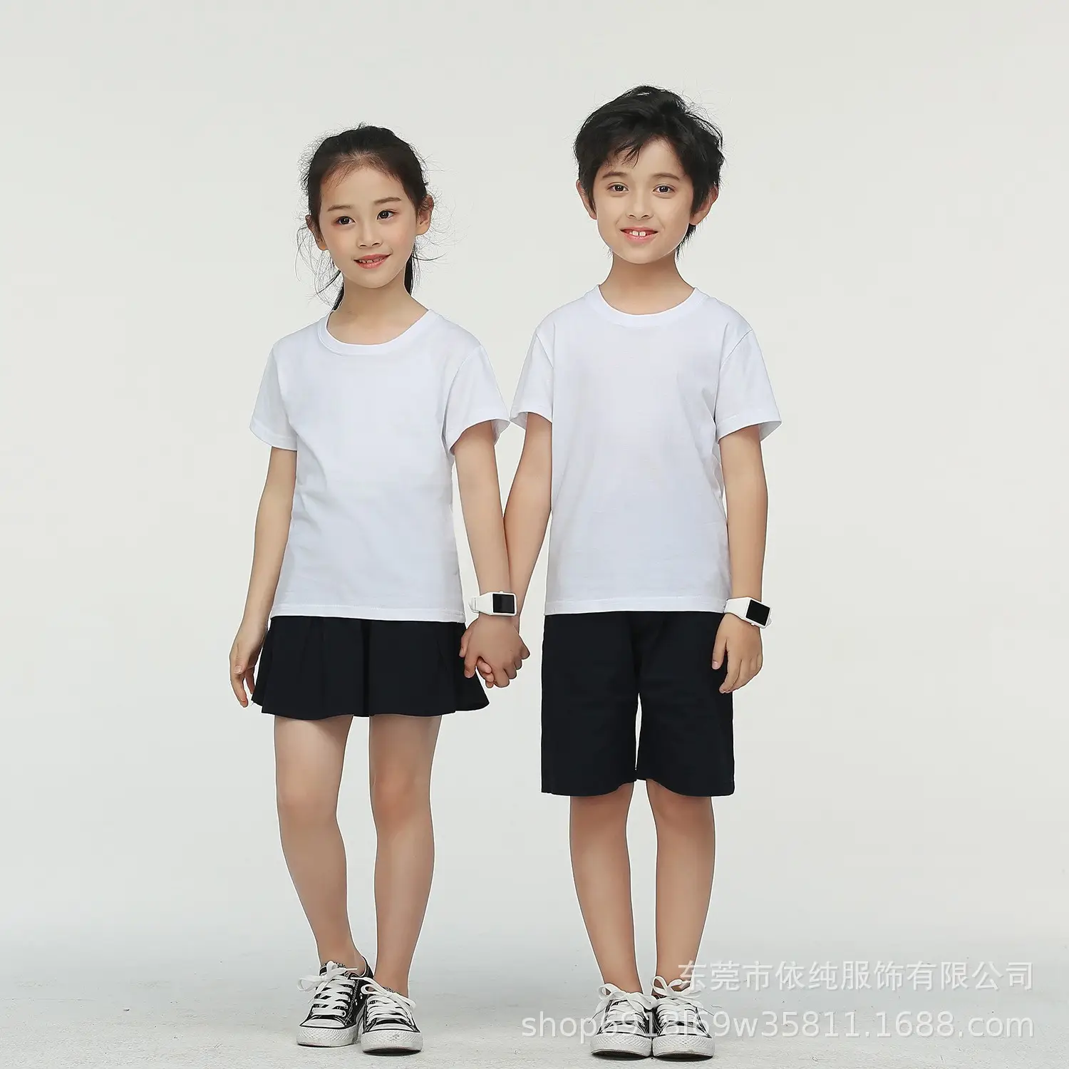 Pure Cotton White T-Shirt for Boys Girls Spring Summer — feature 1