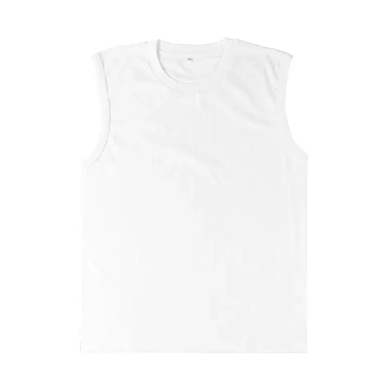 Men Sleeveless Cotton Vest 230g Black White Brown