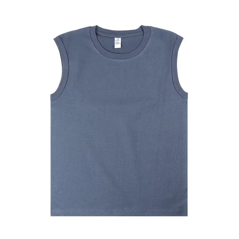 Men Sleeveless Cotton Vest 230g Black White Brown