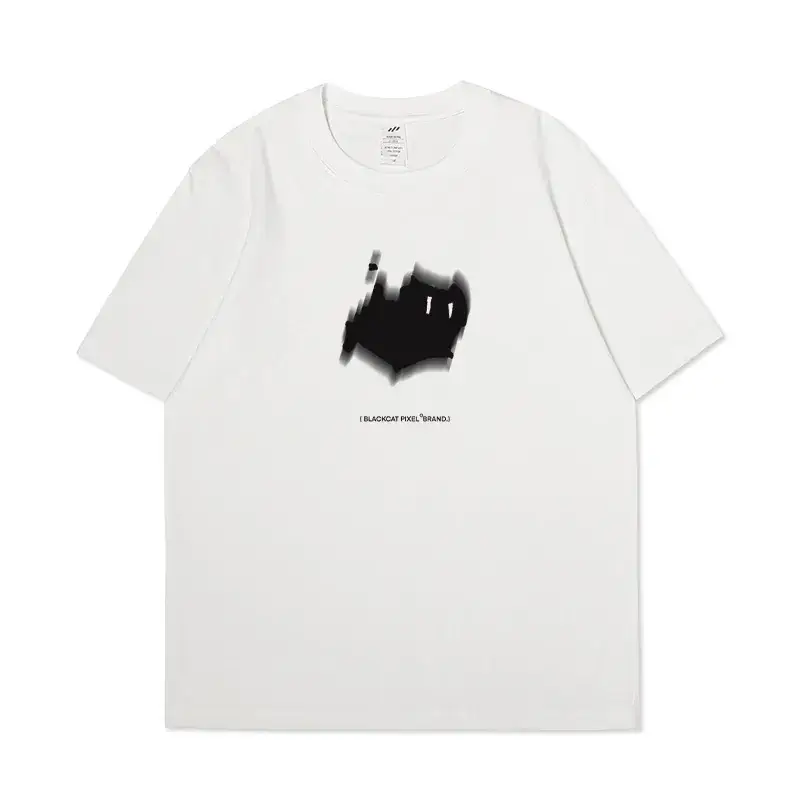 Men's Kitten Print Pure Cotton T-Shirt Grey