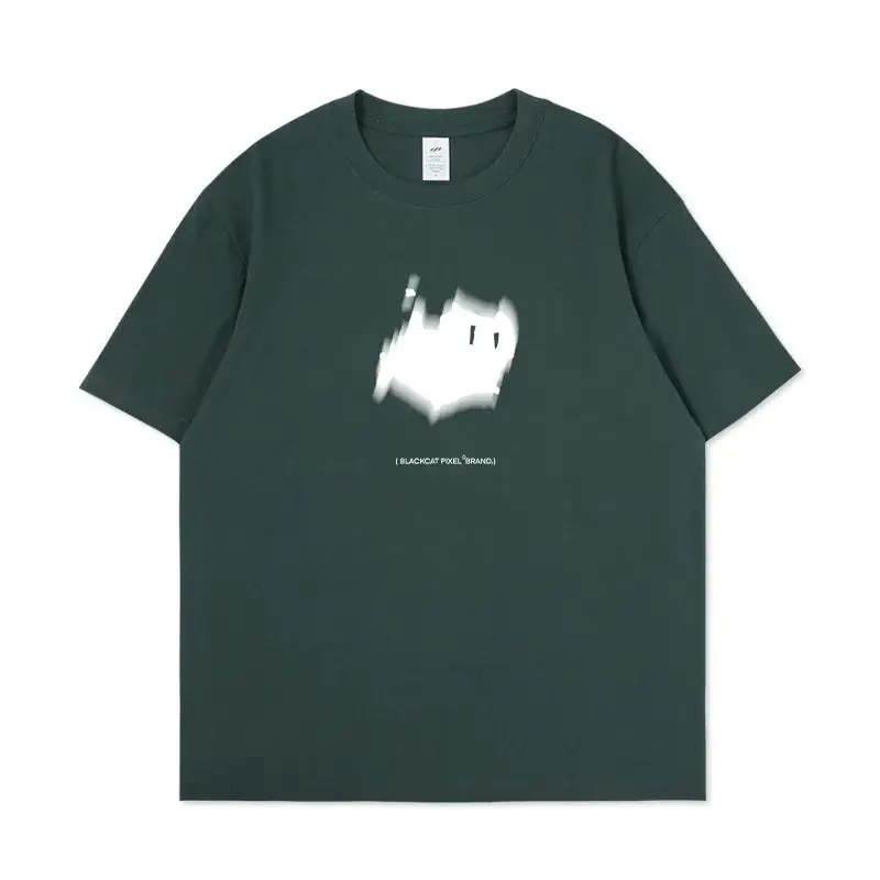 Men's Kitten Print Pure Cotton T-Shirt Grey
