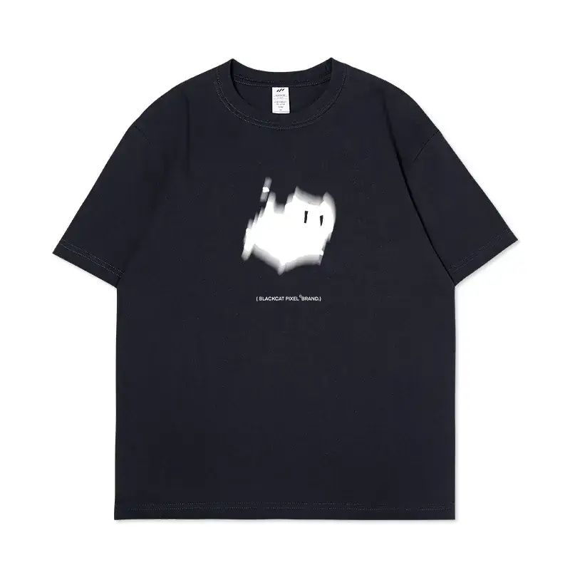 Men's Kitten Print Pure Cotton T-Shirt Grey