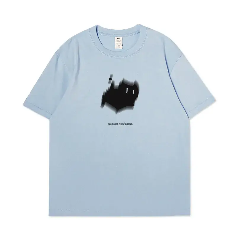 Men's Kitten Print Pure Cotton T-Shirt Grey