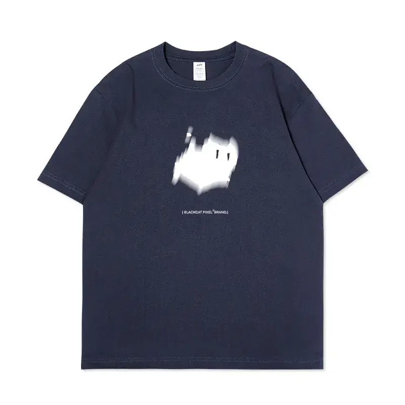 Men's Kitten Print Pure Cotton T-Shirt Grey