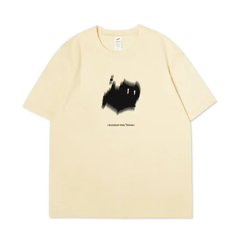 Men's Kitten Print Pure Cotton T-Shirt Grey