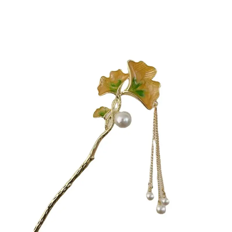 Blue Lotus Flower Hairpin with Dangle Earrings - Image 56