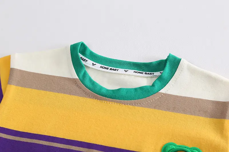 Children Cotton Striped T-Shirt Shorts Set Summer Boys — feature 5