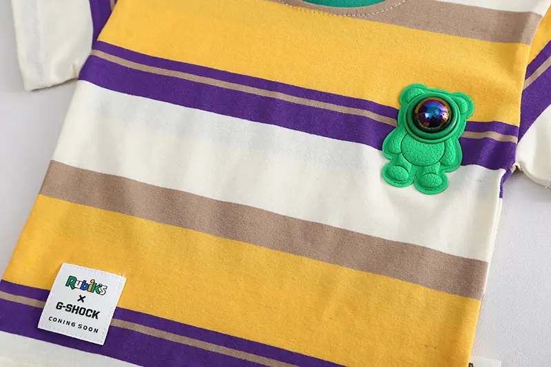 Children Cotton Striped T-Shirt Shorts Set Summer Boys — feature 6