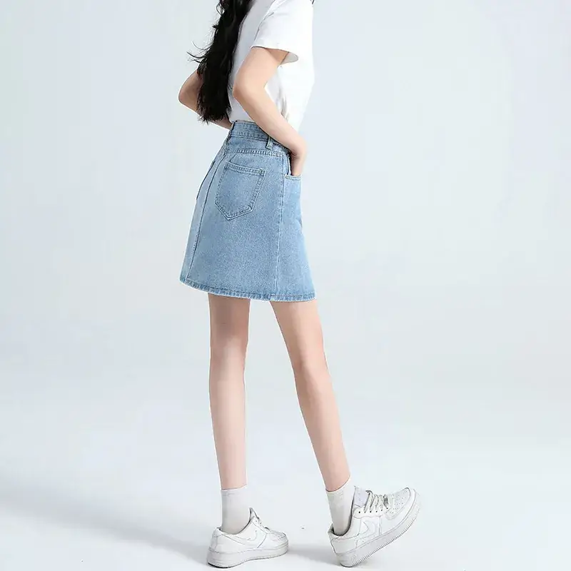 Women Denim High Waist Skirt 2023 Spring Summer - Image 6