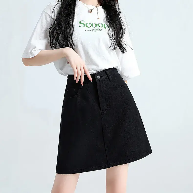 Women Denim High Waist Skirt 2023 Spring Summer - Image 7
