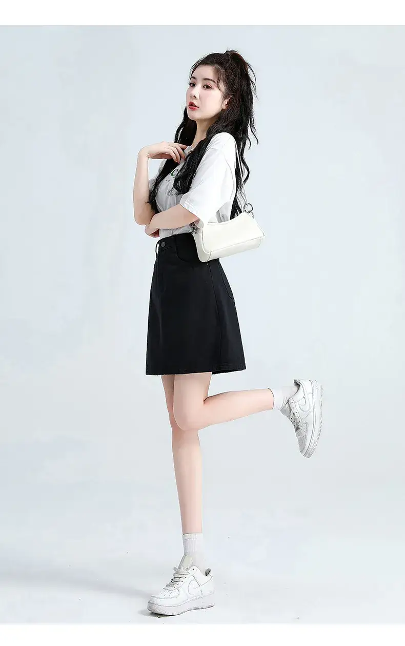 Women Denim High Waist Skirt 2023 Spring Summer — feature 12