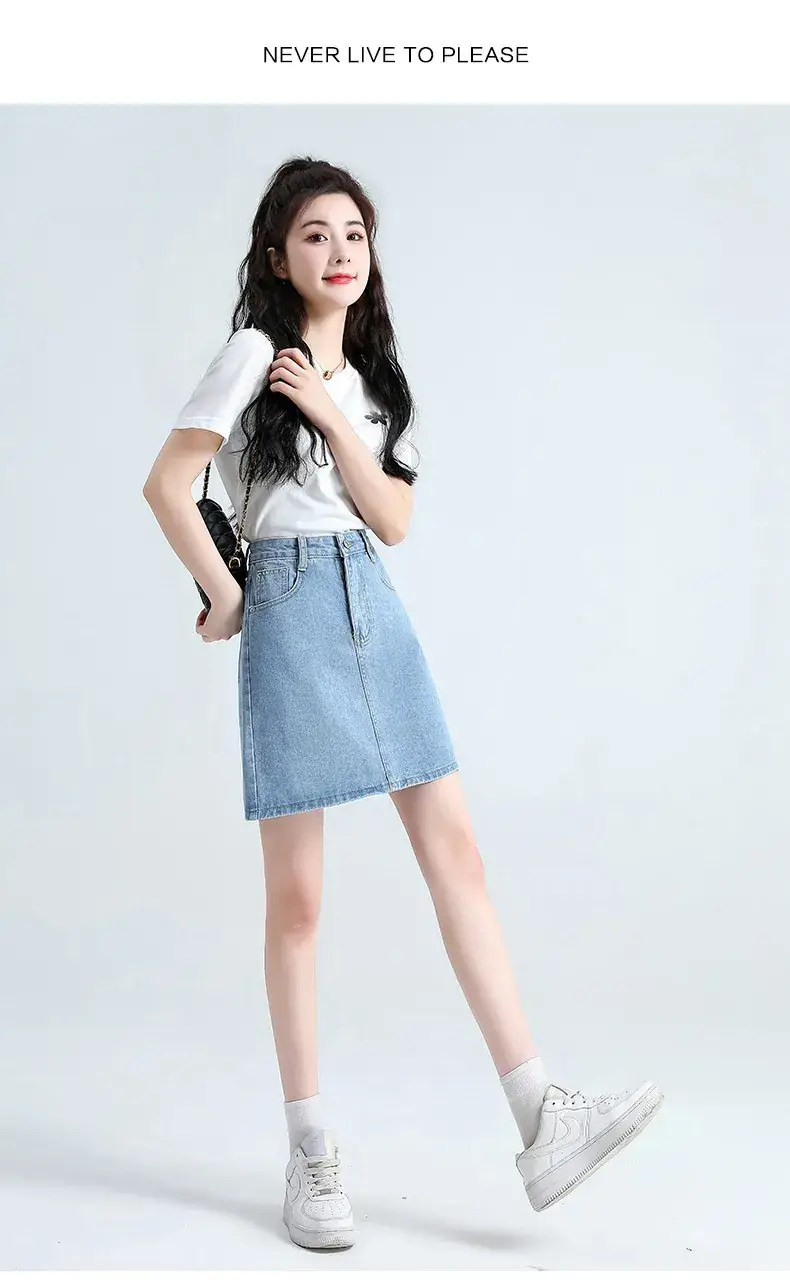 Women Denim High Waist Skirt 2023 Spring Summer — feature 20