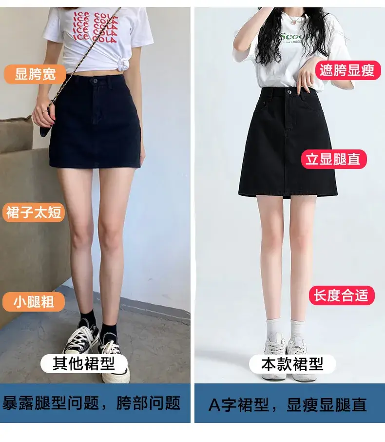 Women Denim High Waist Skirt 2023 Spring Summer — feature 4