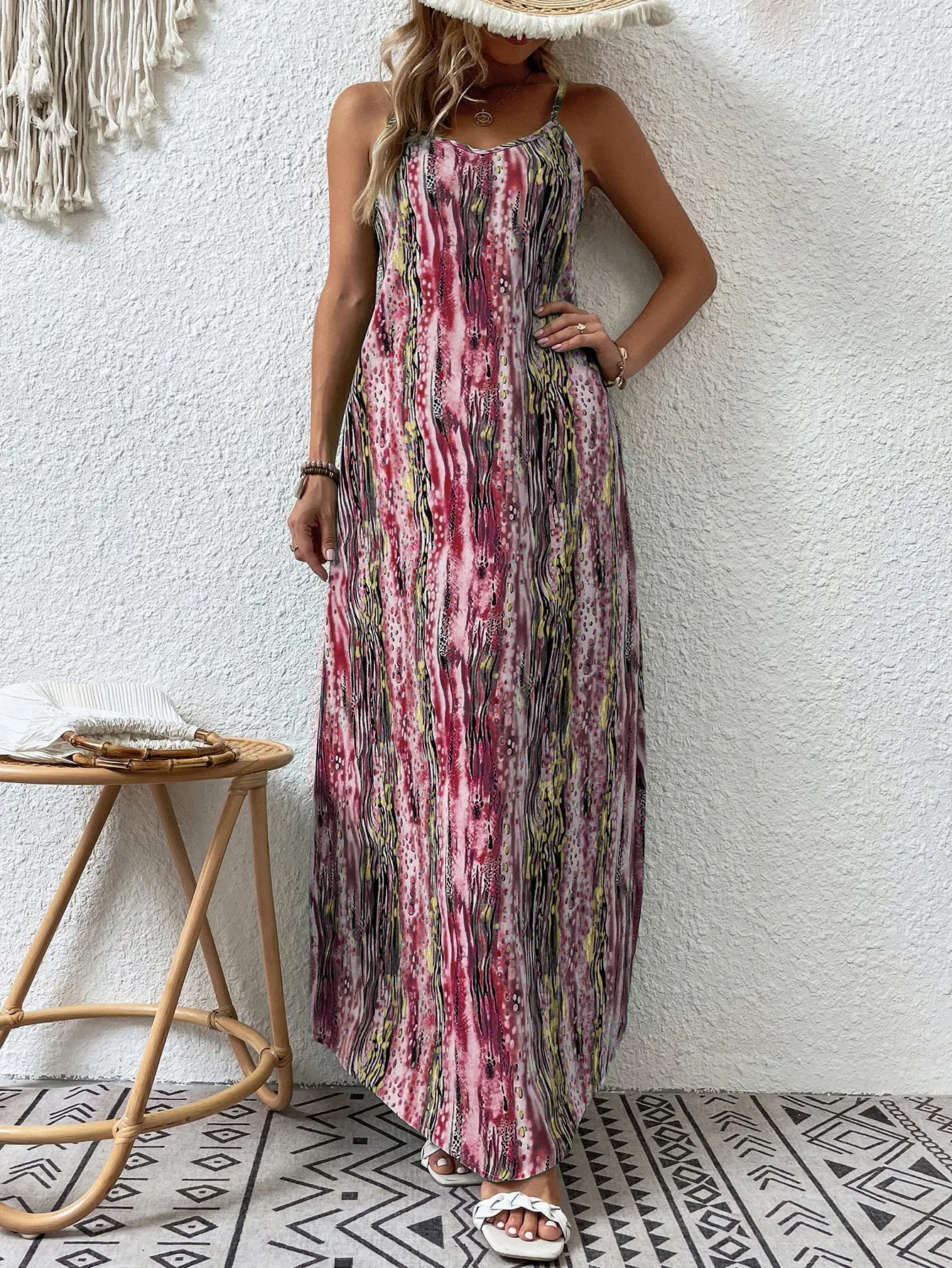 2025 Printed Long Sleeve Maxi Dress for Women - Image 8