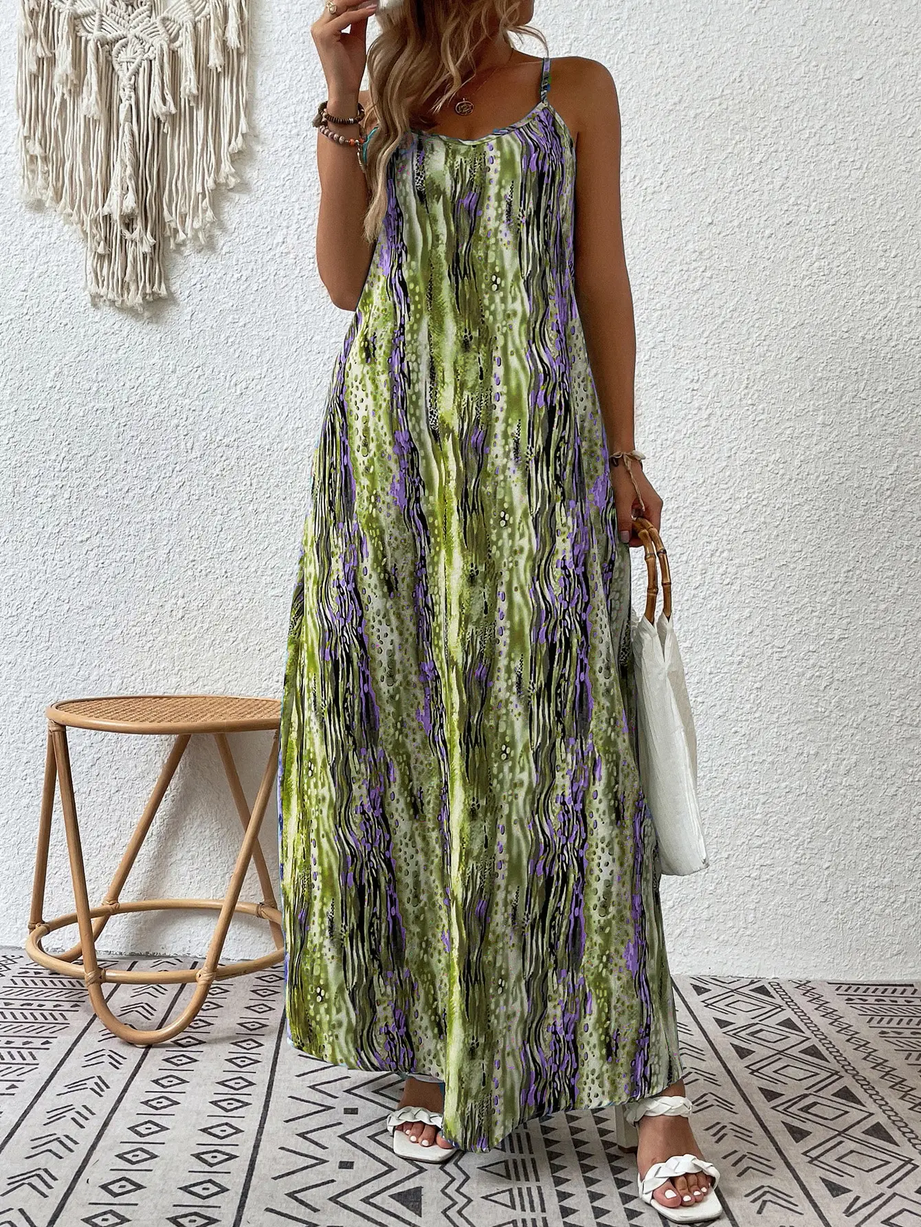 2025 Printed Long Sleeve Maxi Dress for Women - Image 9
