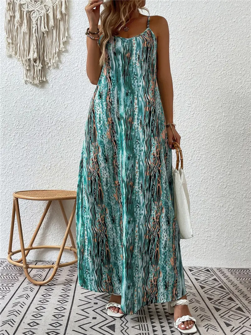 2025 Printed Long Sleeve Maxi Dress for Women - Image 5
