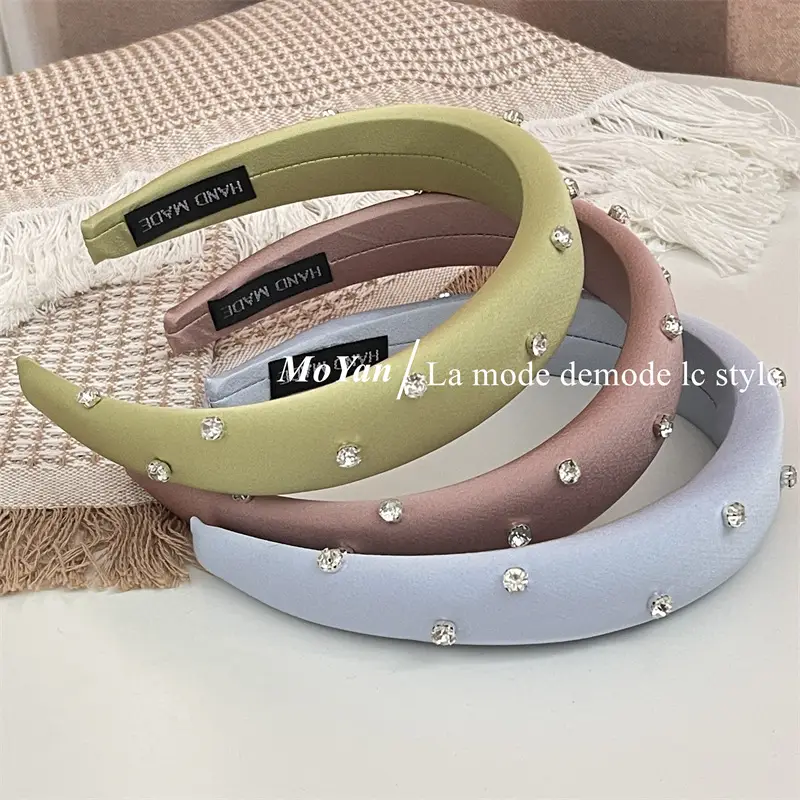 Sponge Head Hoop with Rhinestones for Women — feature 17