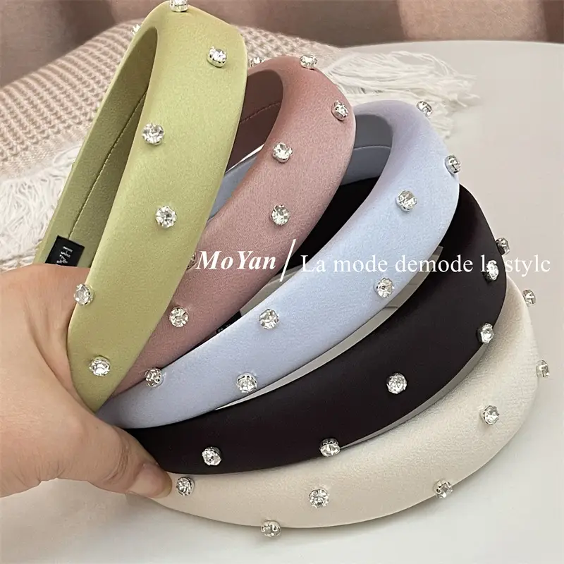 Sponge Head Hoop with Rhinestones for Women — feature 19