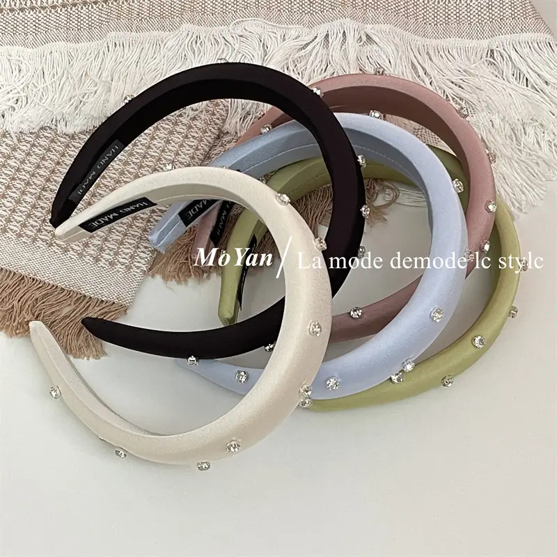 Sponge Head Hoop with Rhinestones for Women — feature 8