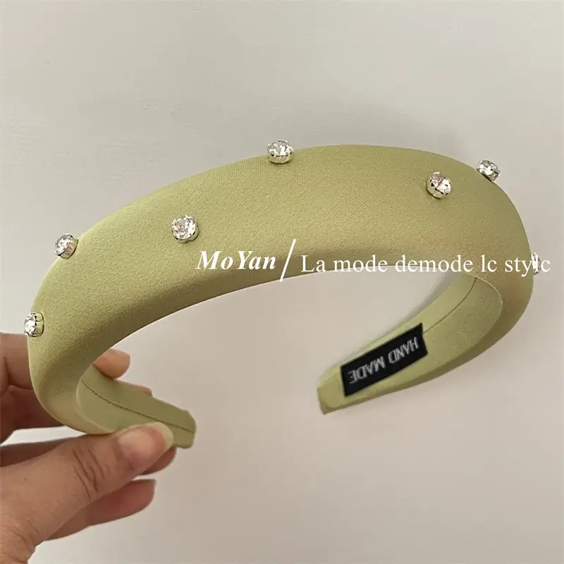 Sponge Head Hoop with Rhinestones for Women - Image 3