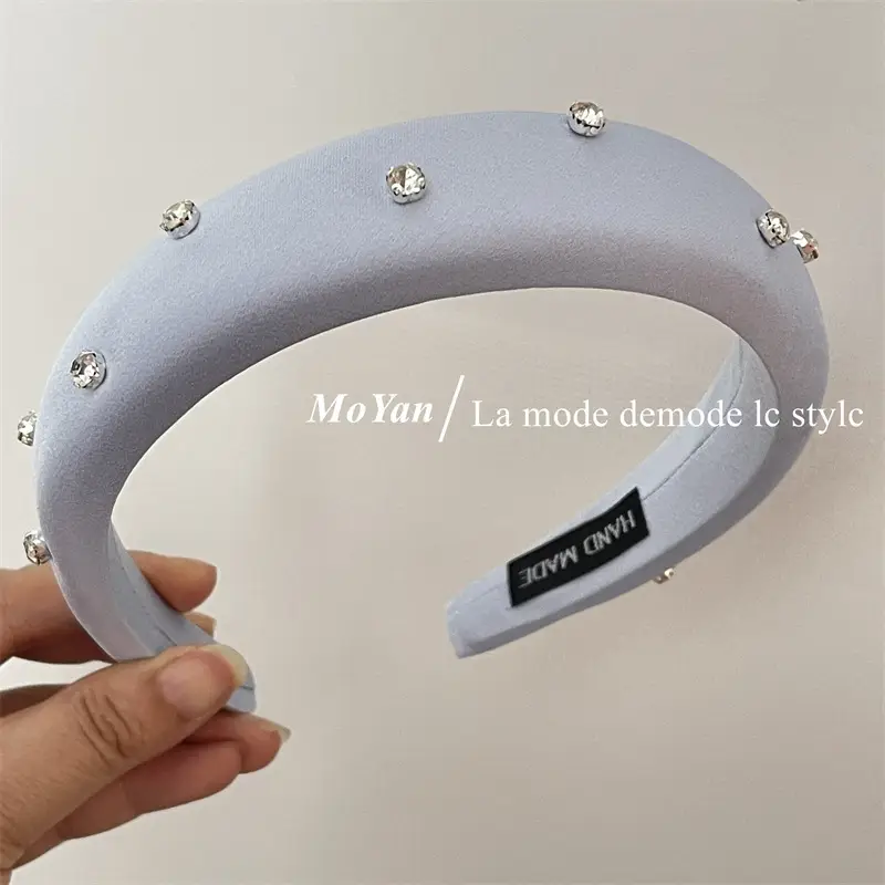 Sponge Head Hoop with Rhinestones for Women - Image 5