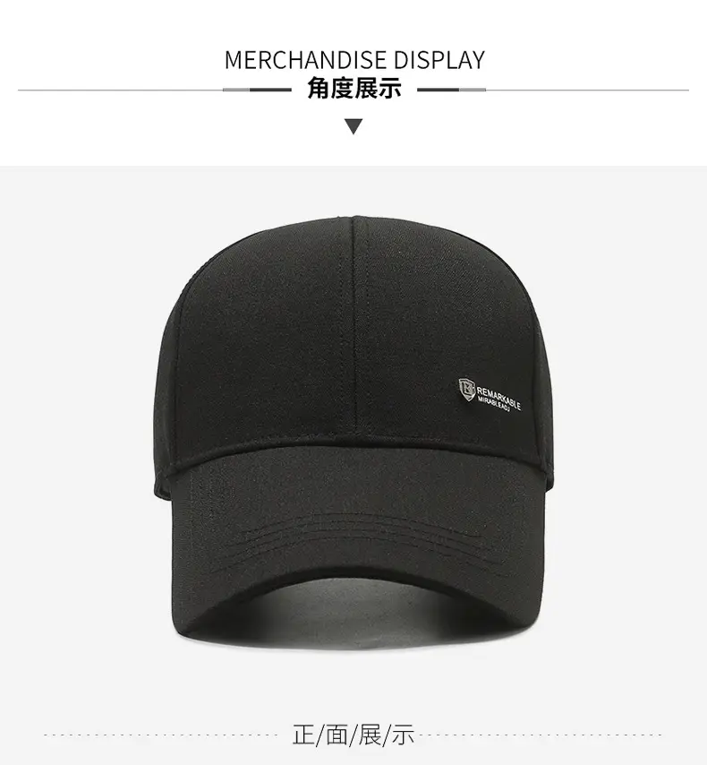 Men's Black Outdoor Baseball Cap Windproof Sunscreen — feature 8