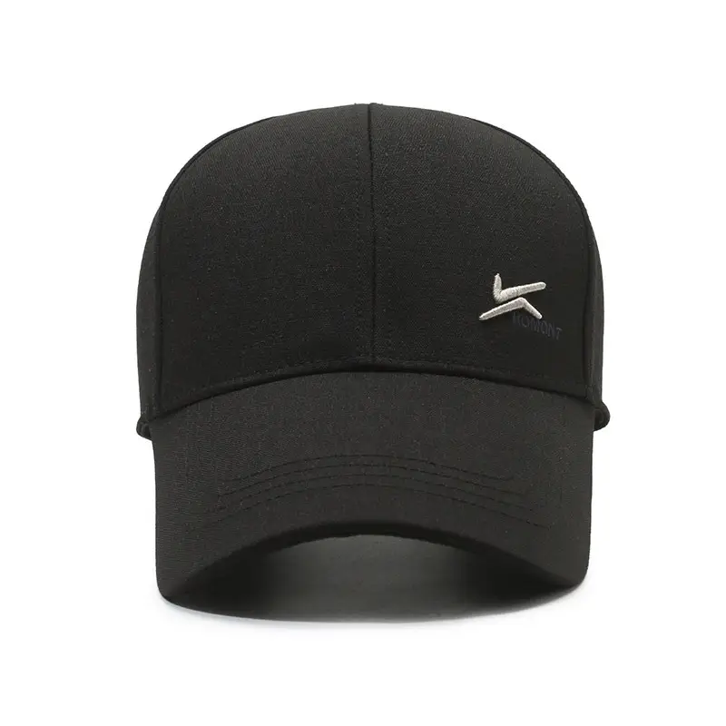 Men's Black Baseball Cap with Logo Long Casue