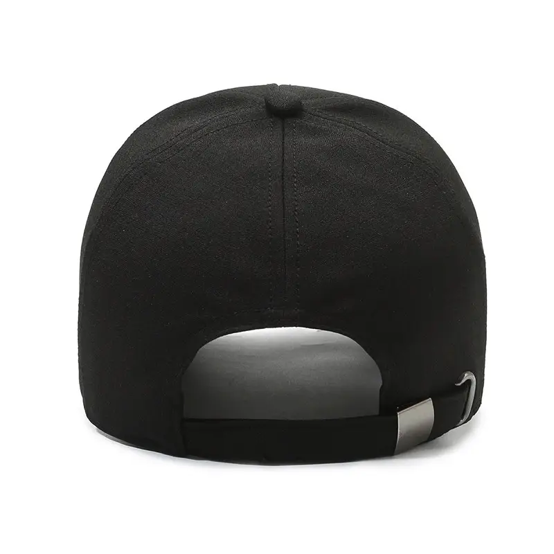 Men's Black Baseball Cap with Logo Long Casue