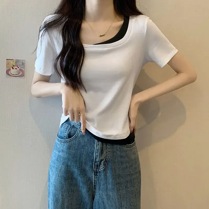 Women Slim Collar T-Shirt Summer 2025 - Image 6
