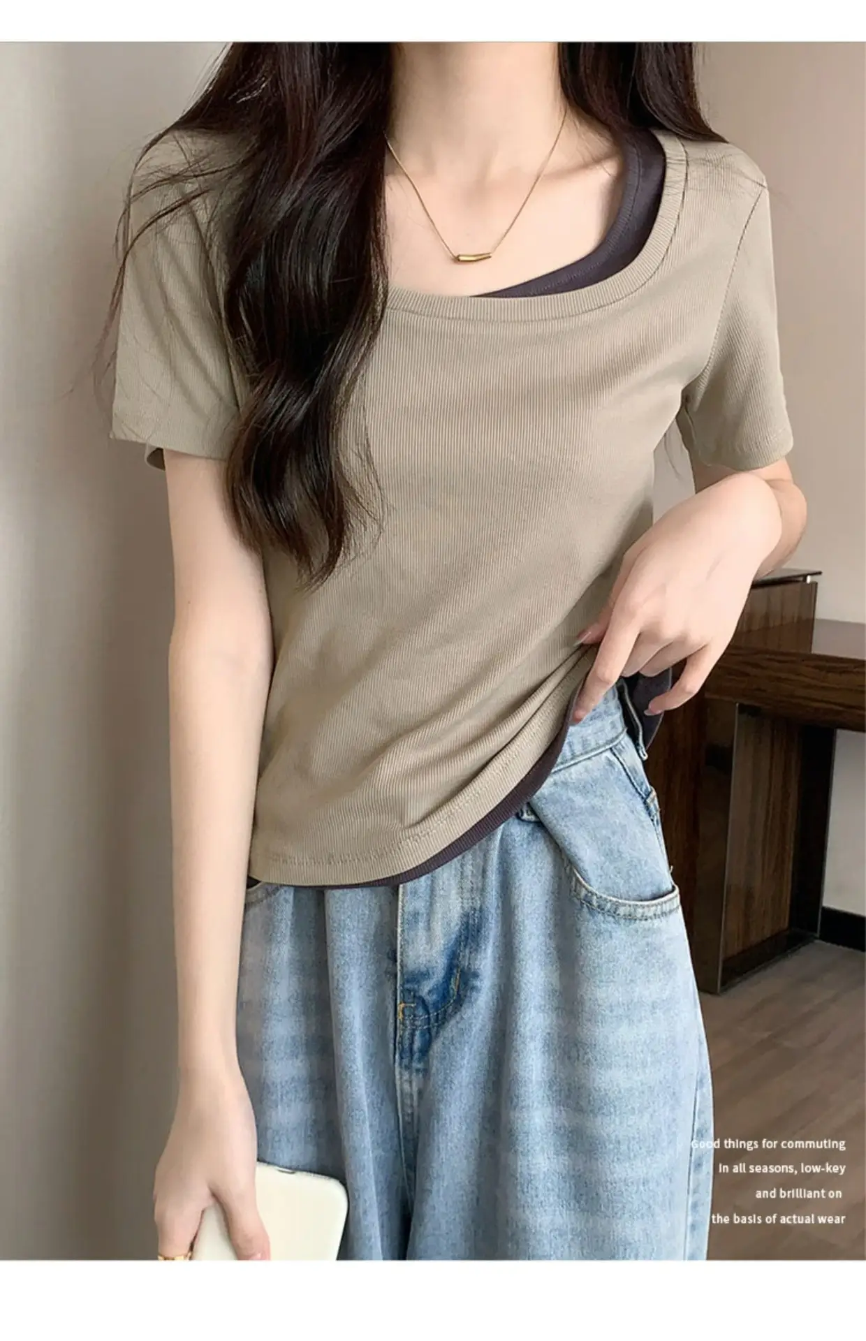 Women Slim Collar T-Shirt Summer 2025 — feature 16